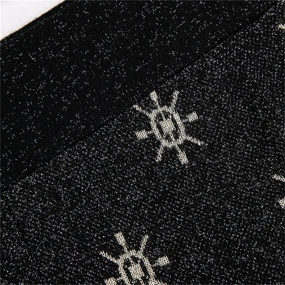 

2020 summer women's new retro high waist elastic waist knit pants knitted metal color line detail decorative printed pants
