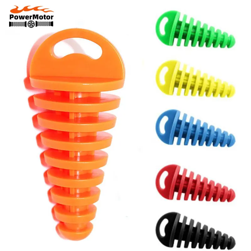 

1PC Motorcycle Exhaust Pipe Plug Motorcycle Motocross Tailpipe Rubber Air Bleeder Plug Exhaust Silencer Wash Plug Pipe Protector