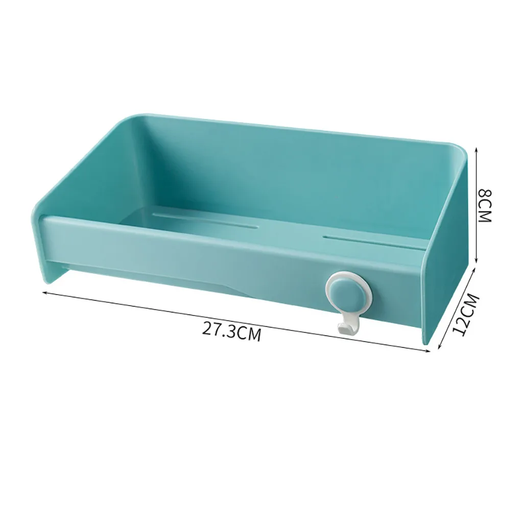 Punch-free Bathroom Toilet Storage Rack Wall Mount Organizer Soap Box Hanging Shelf Dishes Drain Sponge Holder Kitchen | Дом и сад