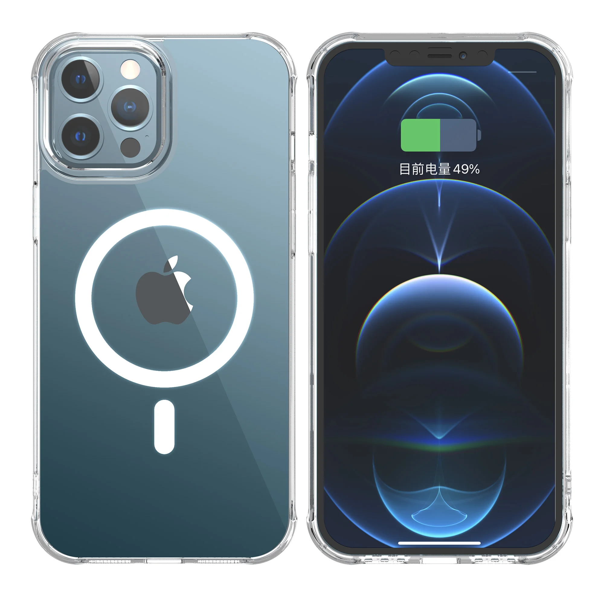 

Magsafe Magnetic Adsorption Clear Case For iPhone 12 pro max mini Support Wireless Charging with Scratch Proof Hard Back Cover