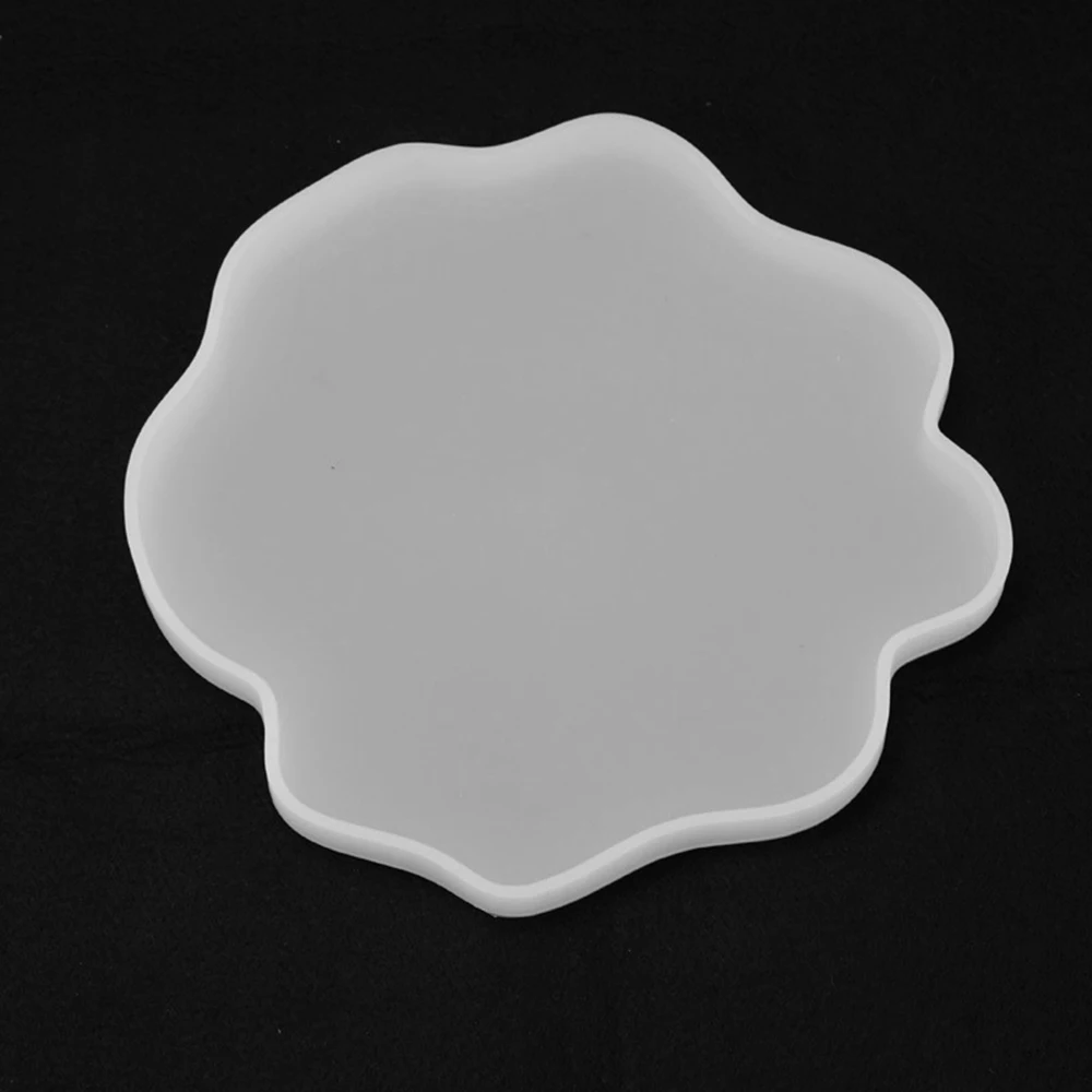 

New DIY Silicone Craft Epoxy Resin Art Jewelry Accessories 18.8x20.5cm Irregular Cup Tray UV Resin Mold Epoxy Coaster