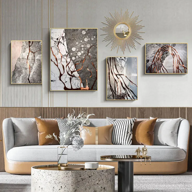 Мраморная текстура узор холст постер с принтом роскошная абстрактная живопись