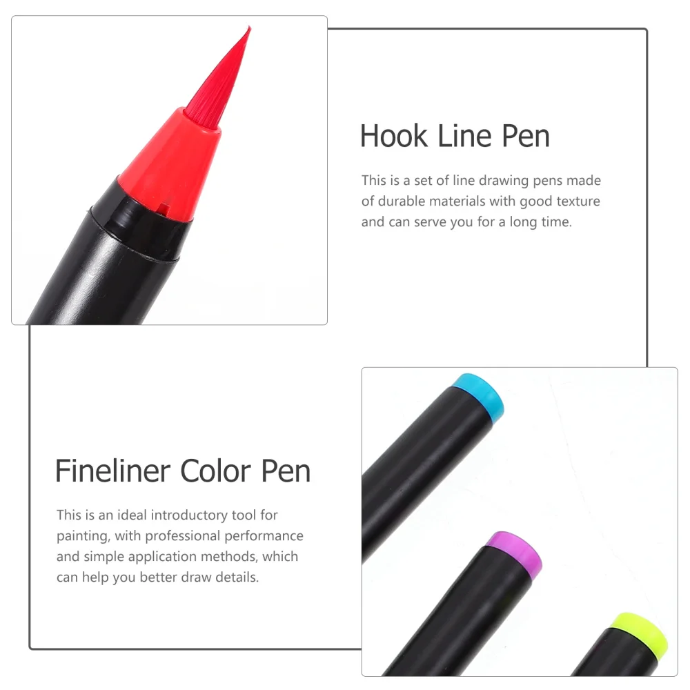 

20pcs Hook Art Liner Pen Miniature Paint Brushes Art Marker Pens Art Stationery