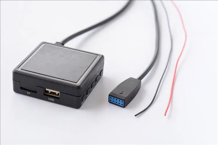 Автомобильный Bluetooth 5.0 беспроводной Hi-Fi Aux микрофон адаптер TF USB флэш-накопитель