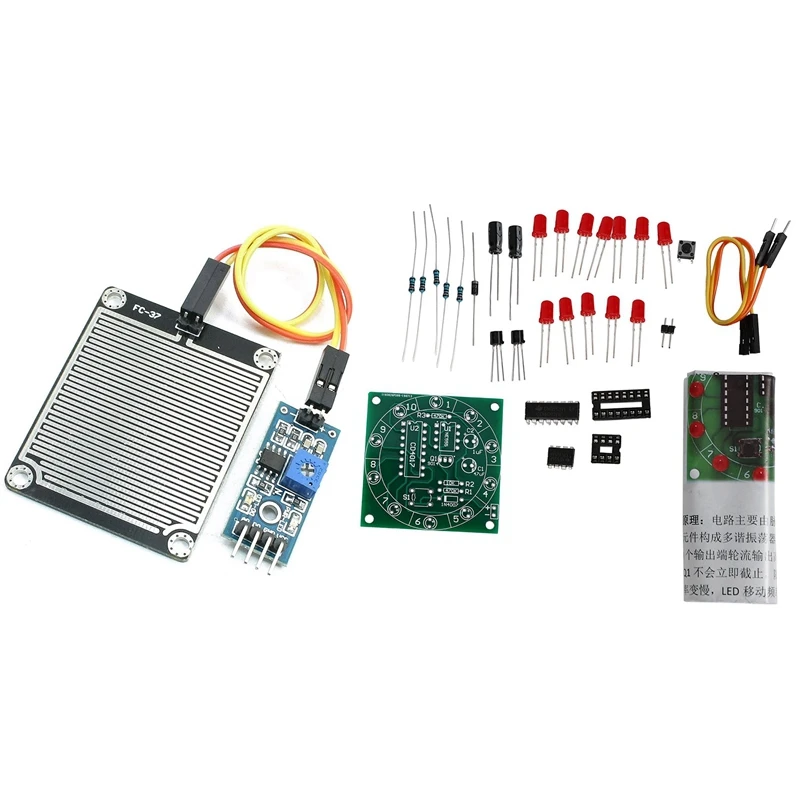 

SANQ модуль датчика дождя Rainwater модуль датчика дождя 3, 3V-5V & Diy наборы, электронный поворотный модуль, вращающийся круг