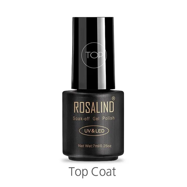 TOP ROSALIND Гель-лак с блестками Гель-лак для ногтей гибридные Лаки гель блестящая живопись ногти искусство поли УФ Топ базовый праймер для маникюра - Цвет: TOP