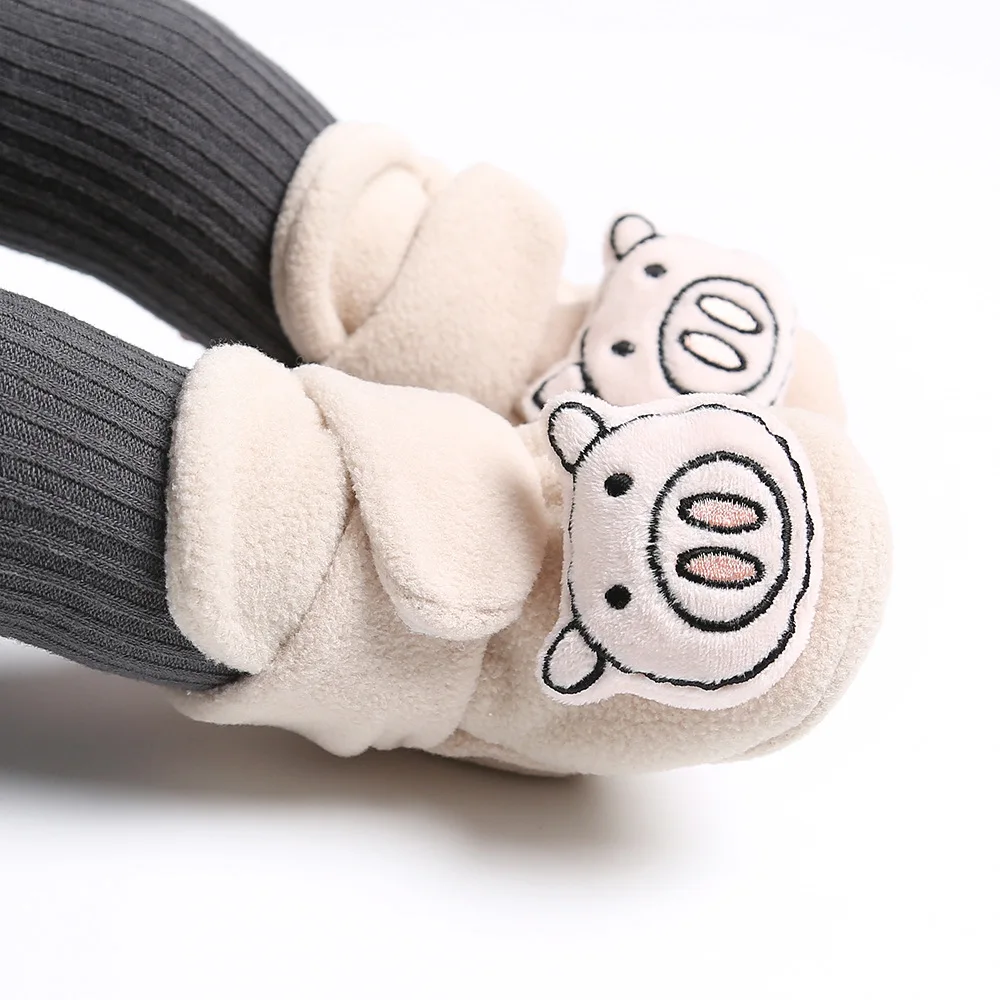 Детская нескользящая обувь DOGEEK зимняя теплая для первых шагов хлопковая