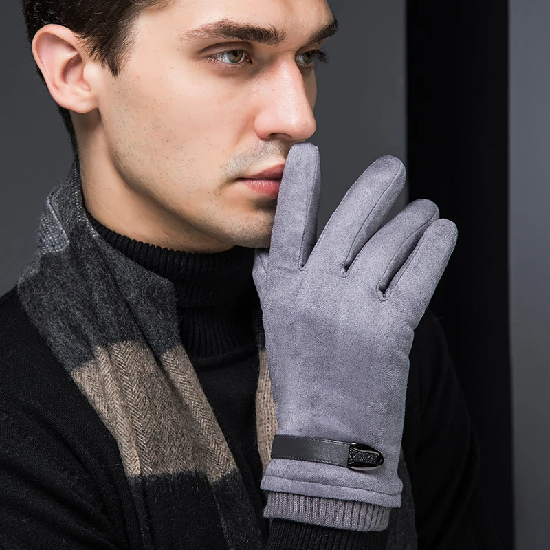 Зимние мужские ветрозащитные перчатки манжеты теплые велосипедные варежки