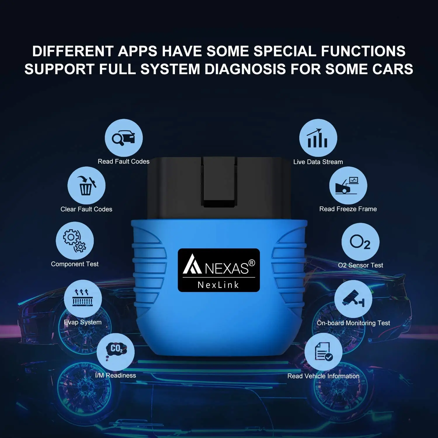 Сканер NEXAS NexLink Bluetooth 5 0 OBD 2 диагностический инструмент EOBD считыватель кодов