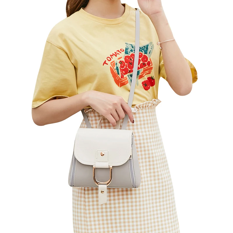 Женская Повседневная сумка через плечо модная цветная летняя кожаная мессенджер