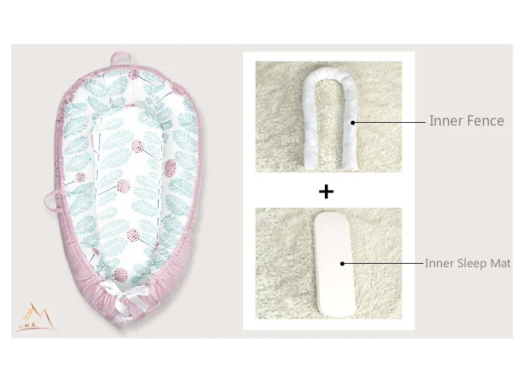 Портативная детская кроватка для новорожденных дорожная складная бампер