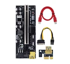 Переходная плата PCI-E PCIE для PCI Express Adapter Molex 6Pin SATA USB 3,0, кабель для майнинга эфириума, ETH, светодиодный 009S 009c, VER010S Plus