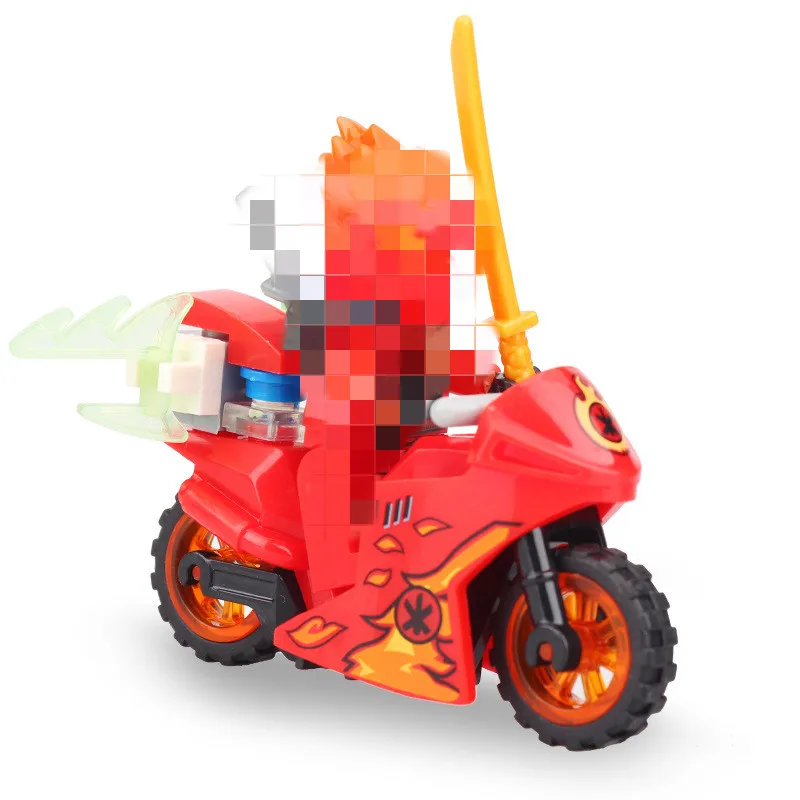 

Anime NINJA Motorcycle Jay Cole Kai Zane Mini Figures Kids Gift Model Building Blocks Toy