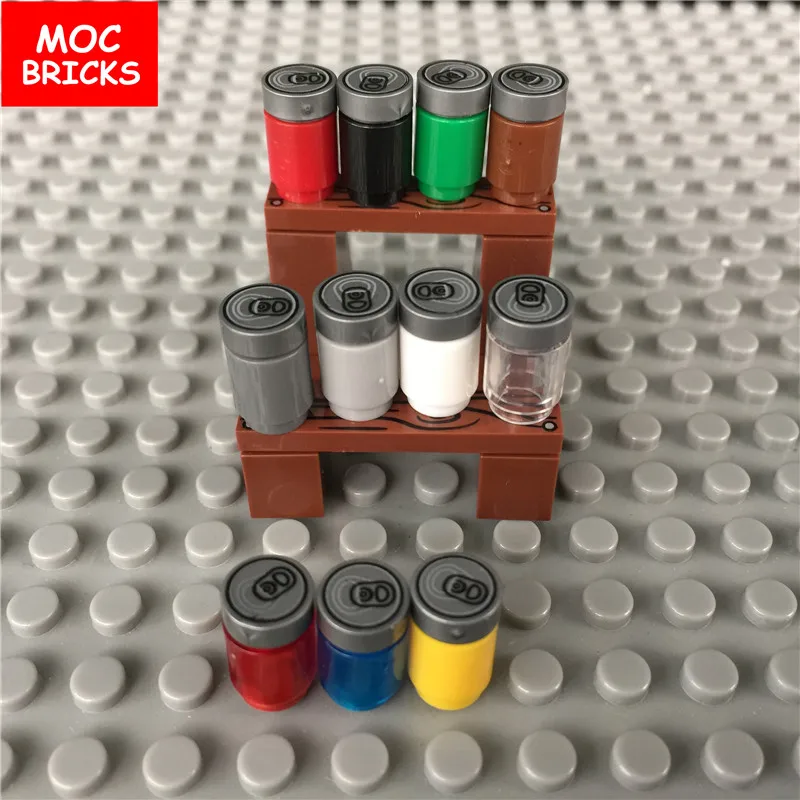 10 шт./лот DIY Круглый Кирпич 1x1 &amp плитка круглая с содовой поп Can шаблон подходит