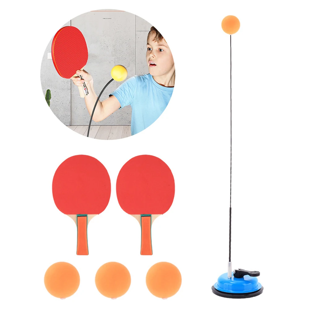 

Children Table Tennis Trainer Equipment Kit Elastic Soft Shaft Tumbler and Ping Pong Paddle Ball Indoor Outdoor Training Tools