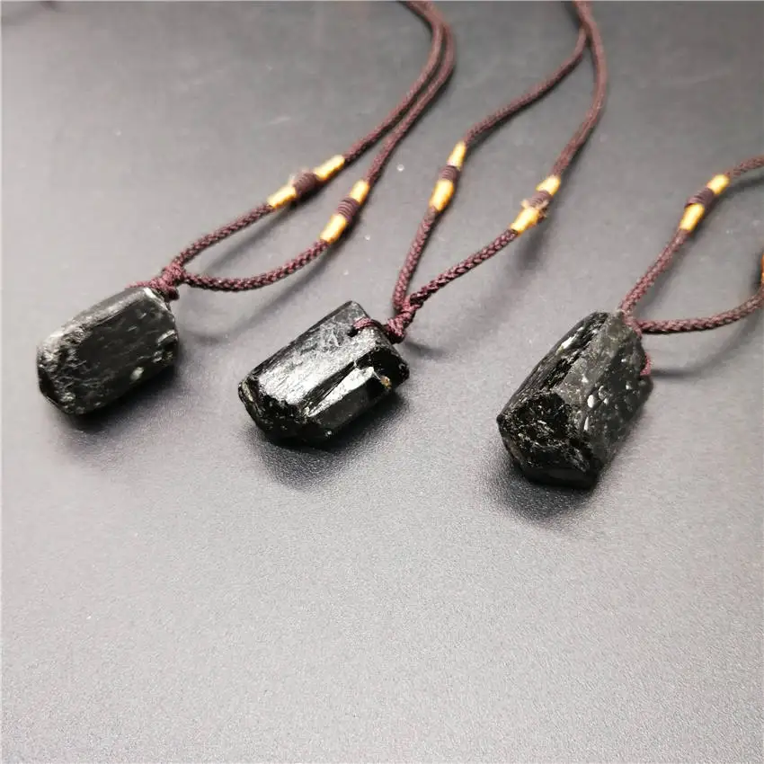 3 шт. натуральный черный турмалин руда энергетическая чакра камень кулон