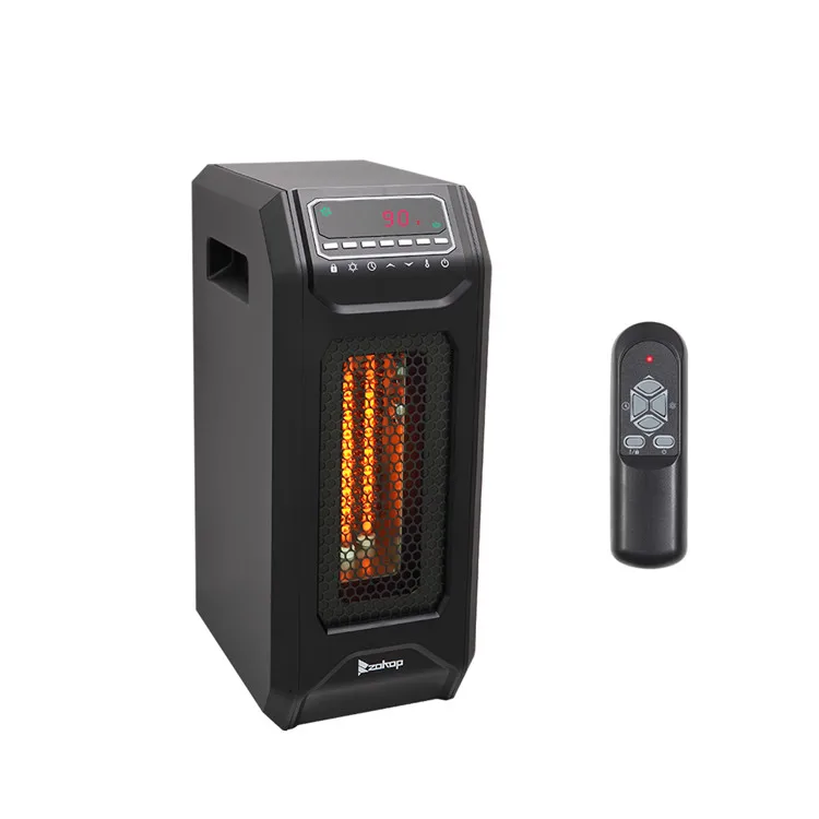 

1500W Black Electric Room Heaters with LED Digital Display 3 Heat Setting Portable Small Space Heater for Home and Office