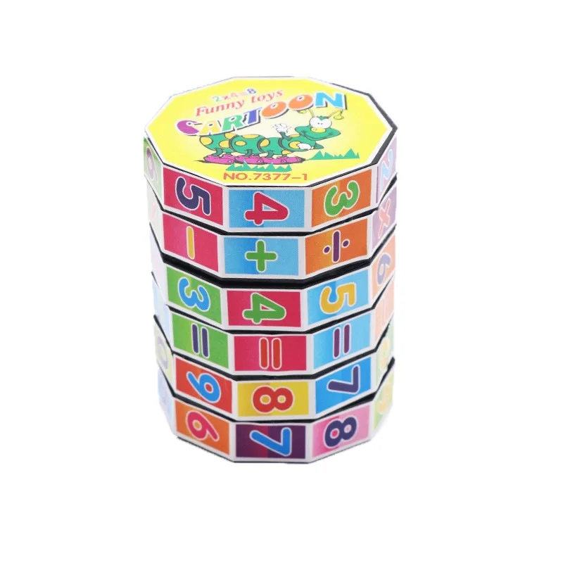 Learning Educational Montessori Math Toy Rotating number magic cube Puzzle Cube For Kids children Number arithmetic Training Fun | Игрушки и