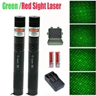 Высокомощный Зеленый Лазерный фонарь 1000 нм м фокусируемая Зеленая лазерная указка с регулируемым фокусом с батареей и зарядным устройством