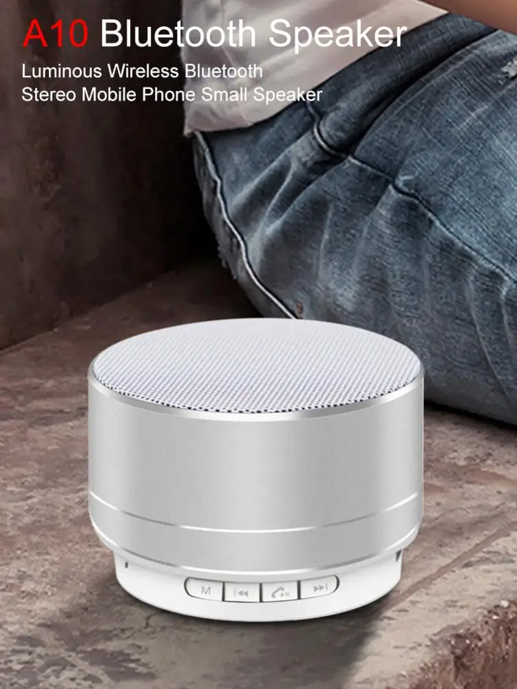 Светящийся беспроводной Bluetooth стерео для мобильного телефона небольшой динамик