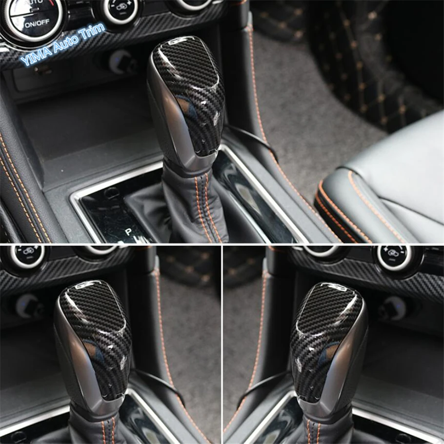Lapetus Auto Styling Gear Shift Head Knob Decoration Cover Trim Fit For Subaru Forester 2019 - 2022 ABS Carbon Fiber Look | Автомобили и