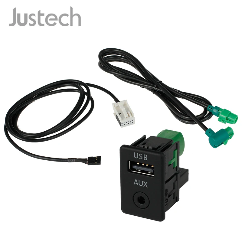 Justech Aux в переключатель и USB Кабель-адаптер для BMW 3 5 серии E87 E90 E91 E92 X5 X6 мм разъем