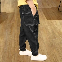 boys jeans 2022 autumnwinter korean version of childrens pants big childrens casual trousers plus velvet thick pants