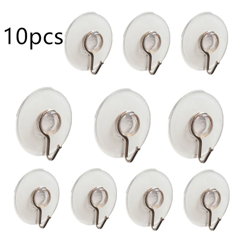 10 шт. прозрачная пластиковая присоска для окон крючок на присоске вакуумная