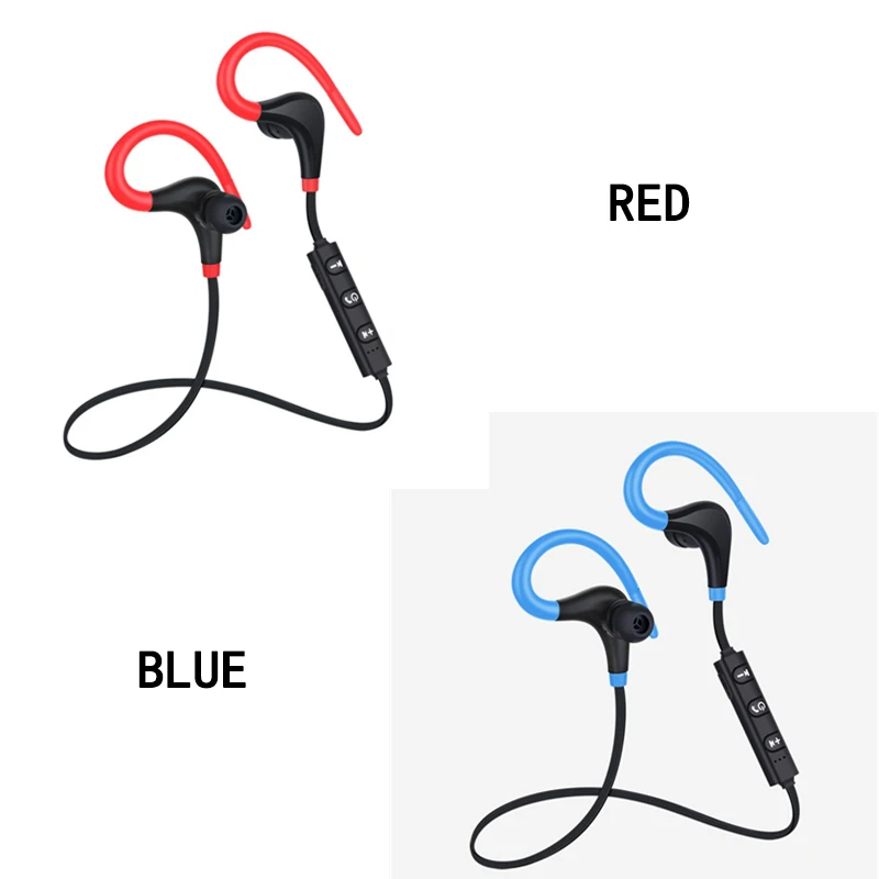 Bluetooth наушники-вкладыши беспроводные наушники IPX5 водонепроницаемые наушники Спорт бас гарнитура с микрофоном для iPhon xiaomi phone - Цвет: Red and blue