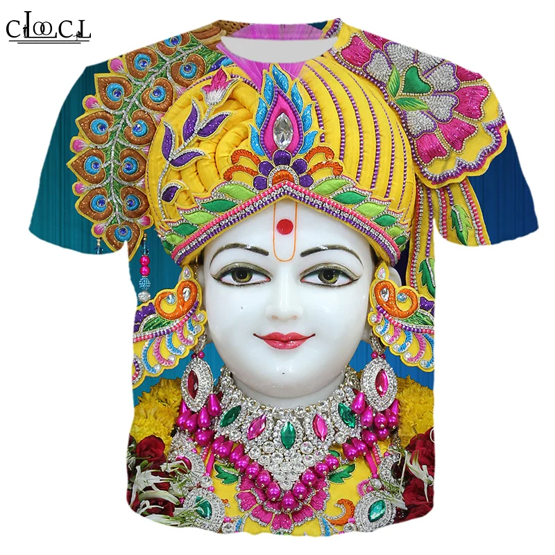 CLOOC Индийская Богиня 3D Принт Летние Модные Футболки Мужчины Женщины Harajuku Хип-Хоп