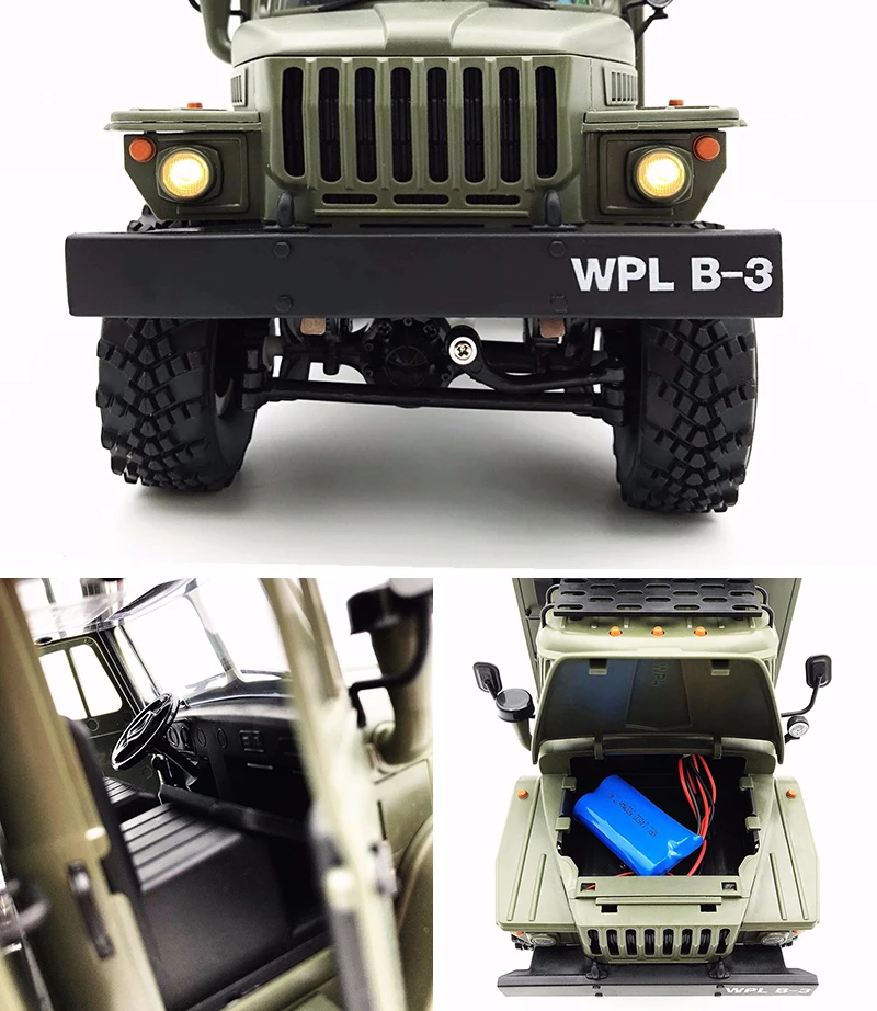 WPL B36 1/16 советская Урал пульт дистанционного управления военный командный грузовик 6 Привод 0ff-road RC Военный Грузовик Рок Гусеничный комплект RTR