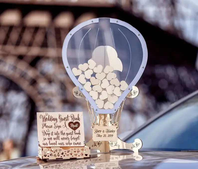 Прозрачная Книга в форме воздушного шара гостевая Свадебная книга альтернатива