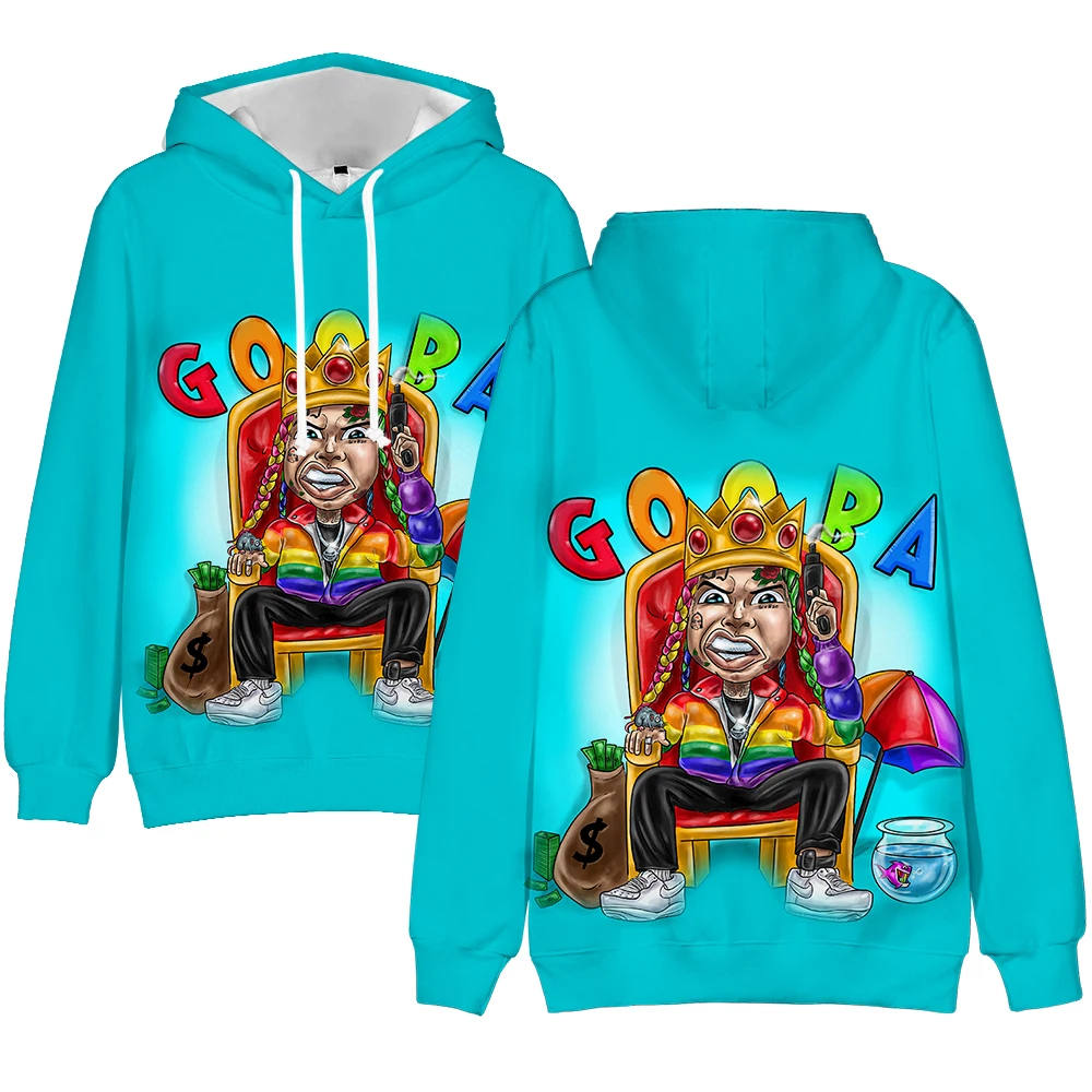 Толстовка Pop Rapper 6ix9ine толстовка с 3D длинным рукавом мужская для женщин стиль хип