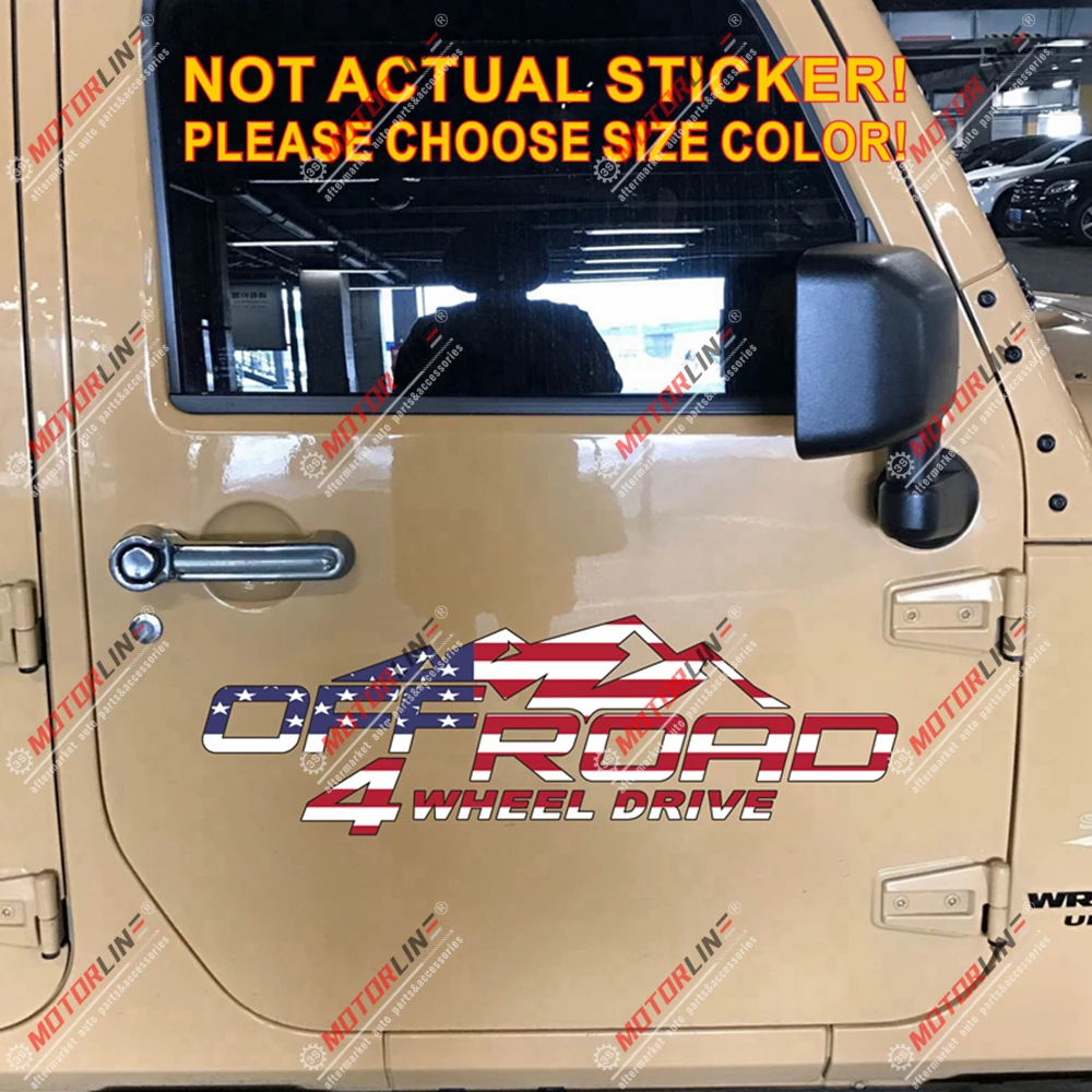 

4X4 Off Road 4WD Decal Sticker Car Vinyl pick size color die cut no bkgrd