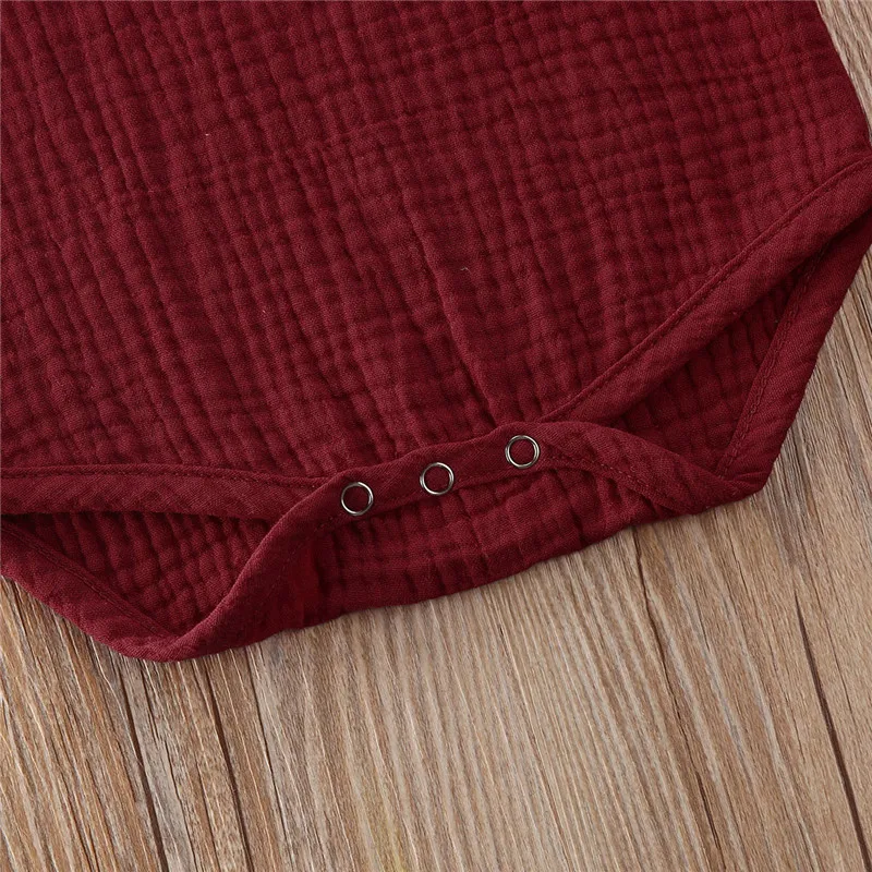 

2020 Brand Summer Baby Girls Cotton Rompers Soft Cotton Solid Sleeveless One Piece Playsuit Jumpsuit Outfit Baby Girls Clothes