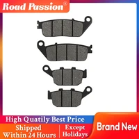 road passion motorcycle front and rear brake pads for honda cb400 cb 400 f nt650 nt 650 hawk gt cbr250 rj rk rk2 ntv600