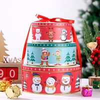 3pcs tinplate christmas metal boxes tins for small gifts biscuits cookie party treats candies