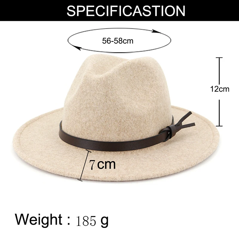 FS Мужские фетровые шляпы бежевого и белого цветов шерсть фетровая шляпа женская