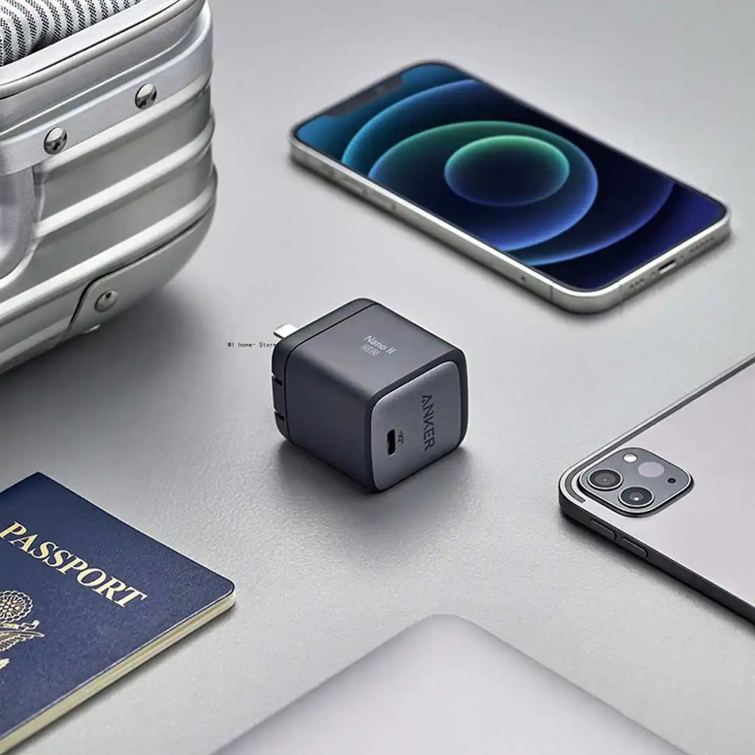 Зарядное устройство USB C зарядное Anker Nano II 65 Вт быстрая зарядка GaN 45 Вт/30 для iPhone 12/12
