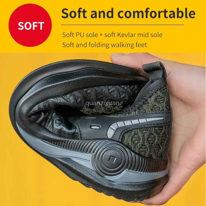 

New Safety Shoes Men Shoes Work Shoes Steel Toe Shoes Anti-Puncture Safety Shoes Men Work Sneakers Industrial Shoes Size 37-50