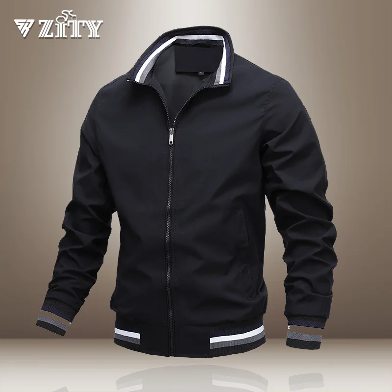 

Fashion Jacket Men Spring and Autumn Sports Solid Color Coats New Men's Windbreaker Bomber Jacket 2020 Autumn Men Army Cargo