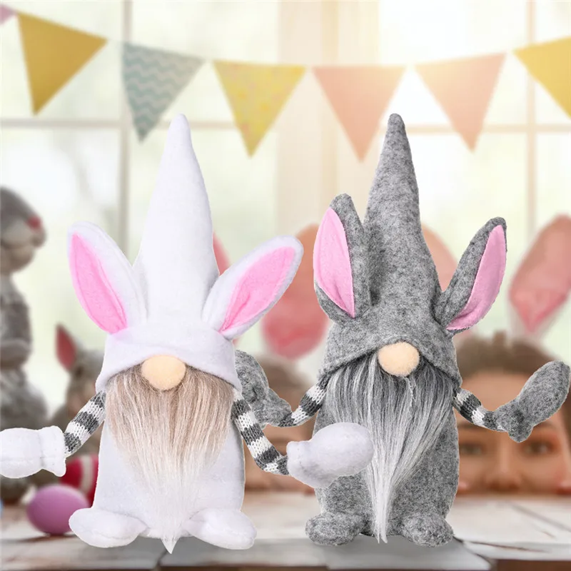 

Easter Decoration Long-eared Bunny Garden Decor Faceless Gnome Fine Desktop Pendant Ornament Cartoon Doll Holiday Scene Layout
