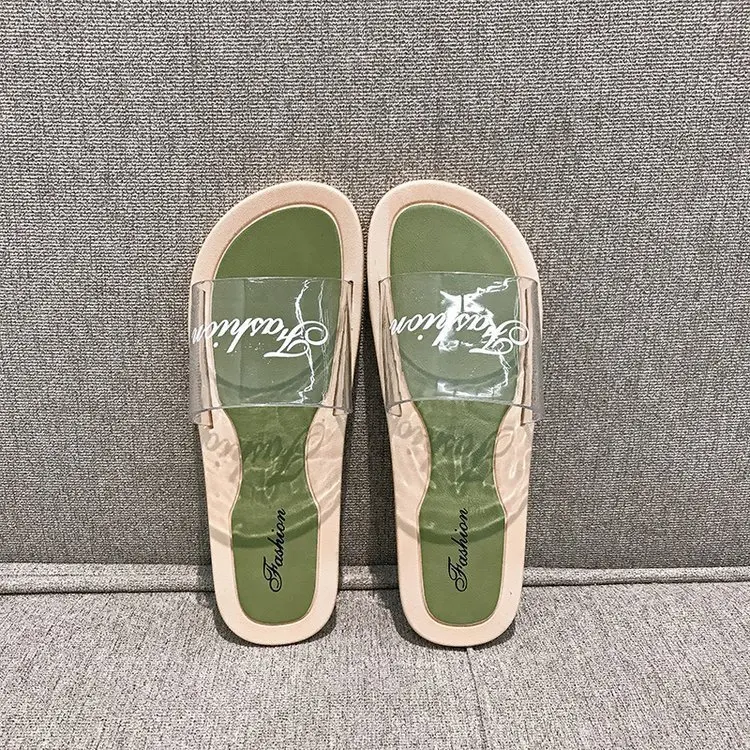 Летние Пляжные Шлепанцы женская обувь коллекция 2019 года прозрачные Вьетнамки в