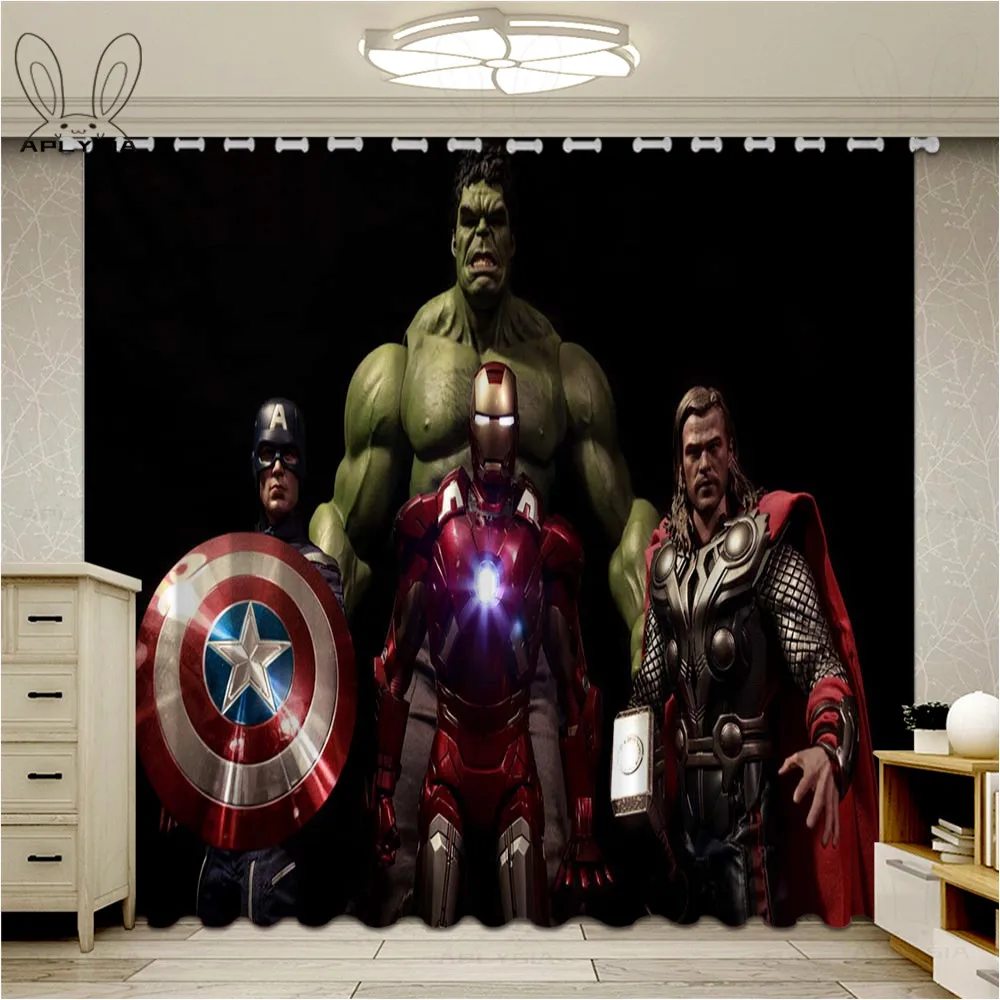 Шторы в стиле супергероя Infinity War для гостиной детской спальни затемняющие шторы