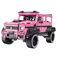 le j903 2687pcs app motor rc sets pink suvs moc 18 g car model building blocks educational sets boy toy girl christmas gifts