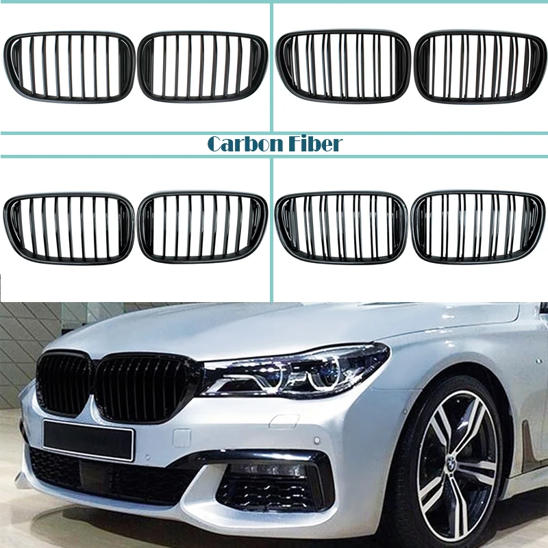 Решетки для BMW G11 G12 7 серии 2018 2017 2016 2015 М из углеродного волокна/черные|Гоночные