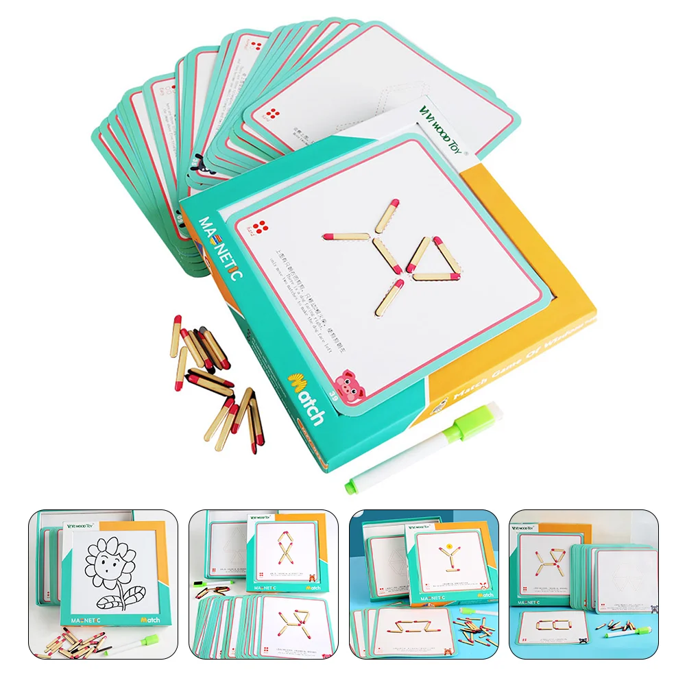 

1 Set of Children Matches Magnetic Puzzle Funny Logical Training