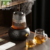 sendian large capacity ceramic liner glass teapot manual high temperature cooking dual use pot office home tea set accessories