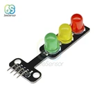 Миниатюрный светофор 5 В, светодиодный модуль дисплея для Arduino, красный, желтый, зеленый, 5 мм, светодиодный RGB светофор