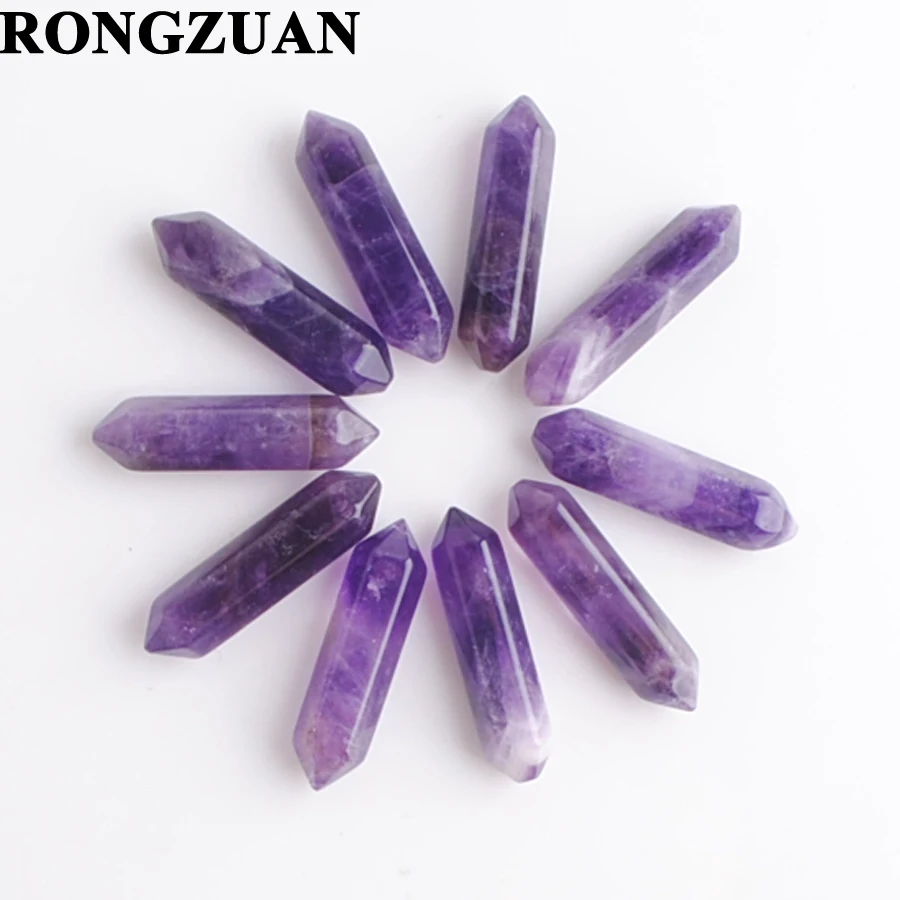 Натуральные камни аметиста шестигранная восстанавливающая заостренная чакра
